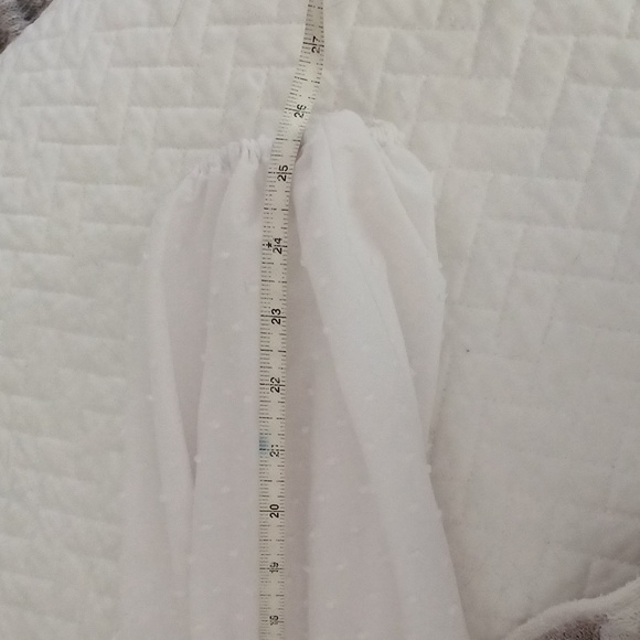 ALEXIS Lyric white dobby blouse balloon sleeves M - Picture 11 of 15